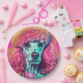 Ontketen de Poodle Party Paper Borden 9" Papieren Bordje