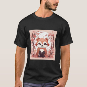Ontketen je Ness met onze rode panda en kersenbloe T-shirt
