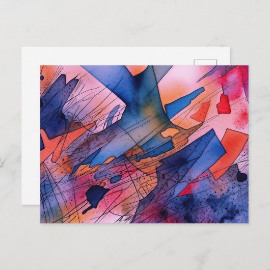 "Ontketend potentieel" Hedendaagse Abstracte kunst Briefkaart (Voorkant / Achterkant)