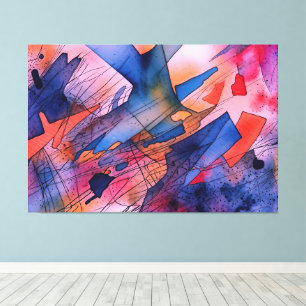 "Ontketend potentieel" Hedendaagse Abstracte kunst Canvas Afdruk