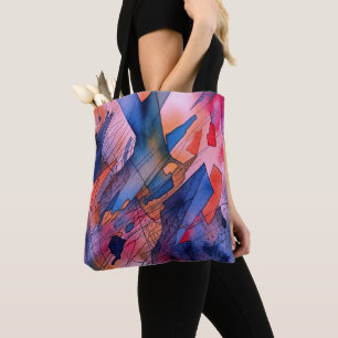 "Ontketend potentieel" Hedendaagse Abstracte kunst Draagtas