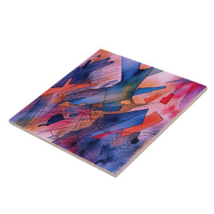 "Ontketend potentieel" Hedendaagse Abstracte kunst Tegeltje