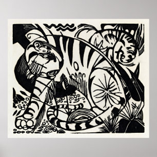 Ontketenen van het wild: Franz Marc's Tiger Poster