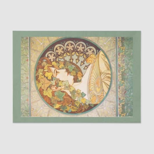 Ontkoppel papier 10 x 15 inch - Alphonse Mucha 22 (Voorkant)
