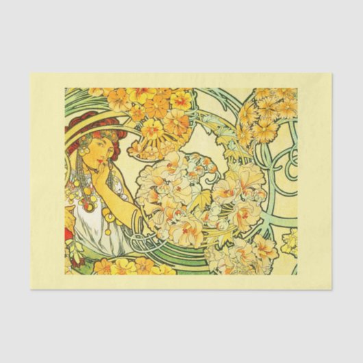 Ontkoppel papier 10 x 15 inch - Alphonse Mucha 35 (Voorkant)