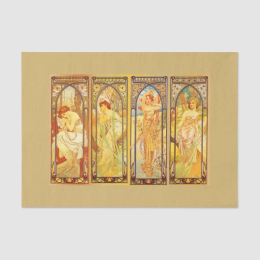 Ontkoppel papier 10 x 15 inch - Alphonse Mucha 45 (Voorkant)