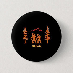 Ontkoppel Wandelen Kamperen Buiten Natuur Avontuur Ronde Button 5,7 Cm