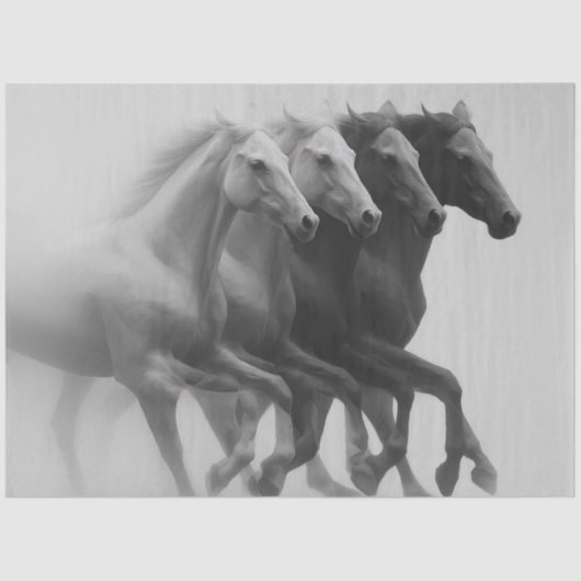 Ontkoppel wilde paarden met Westerne charme Tissuepapier (Voorkant)