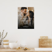 Ontkoppelde Ceremonie Foto Bruiloft Welkomstbord Poster (Keuken)