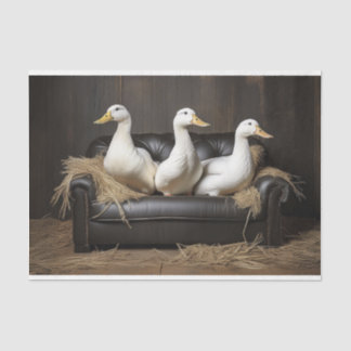 ontkoppelde eenden tissuepapier