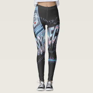 Ontkoppelde Y2K Flip Phone Breuk Melancholie Vin Leggings