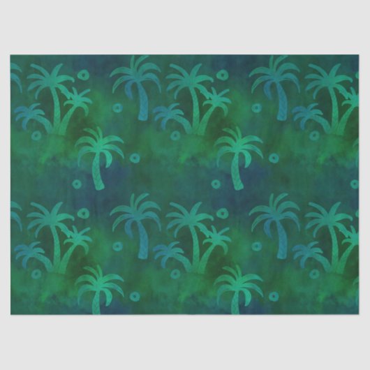 Ontkoppeling groene en blauwe palm tissuepapier (Voorkant)