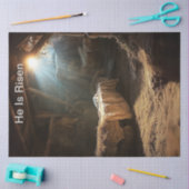 Ontkoppeling  Jesus Hij is verrezen Tissuepapier (Craft)