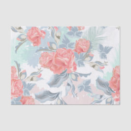 Ontkoppeling Romantic Floral Pattern Tissuepapier