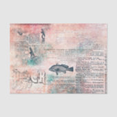 Ontkoppeling Roze Antiek krant Tissuepapier (Voorkant)