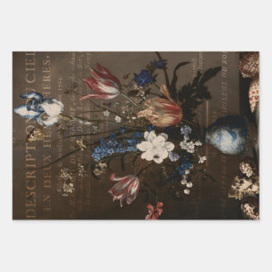 ontkoppeling van Antiek bloemen Inpakpapier Vel