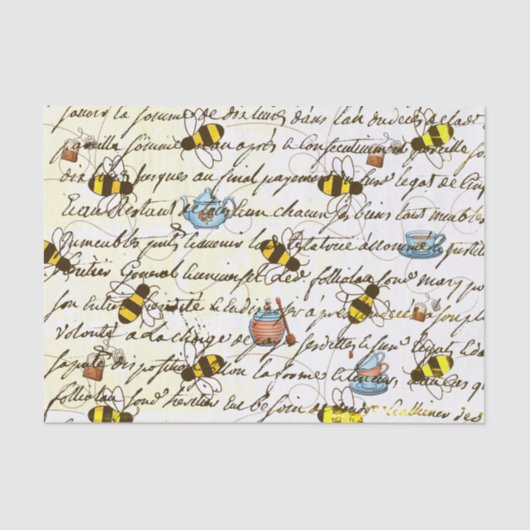 Ontkoppeling van  bijen en thee tissuepapier (Voorkant)