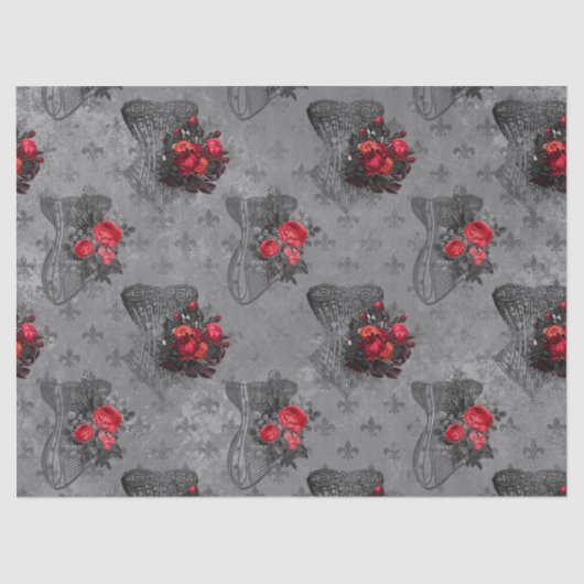 Ontkoppeling van corset en Red Rose Tissuepapier (Voorkant)