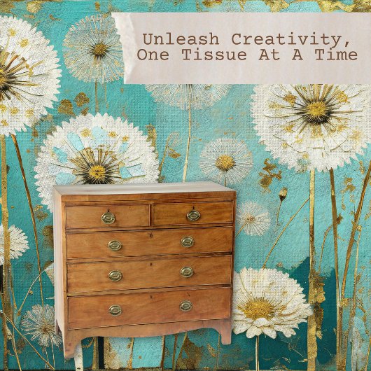  ontkoppeling van de blauwe bloem tissuepapier