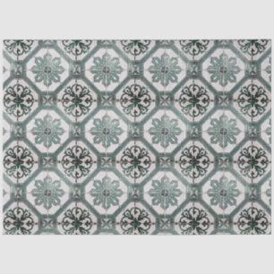  ontkoppeling van de groene Tegel van Floral Delft Tissuepapier