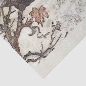 Ontkoppeling van de Waterverf Blauwvogels en bloes Tissuepapier (Detail)