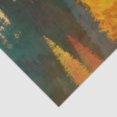 Ontkoppeling van de Waterverf Forest Sunset Tissuepapier (Detail)