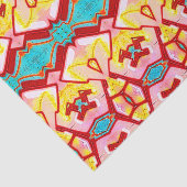 Ontkoppeling van drievoudig roze Blauwgroen kunstp Tissuepapier (Detail)