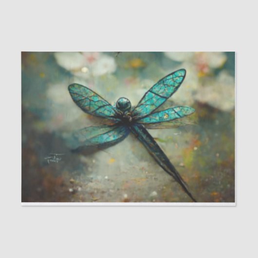 Ontkoppeling van Emerald Dragonfy Tissuepapier (Voorkant)