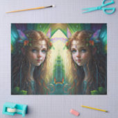 Ontkoppeling van Fantasy Rainbow Fairy Girl Tissuepapier (Craft)