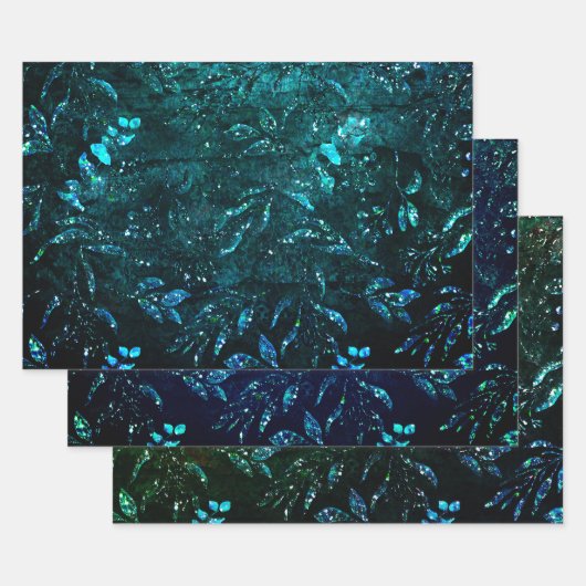 ontkoppeling van Floral Inpakpapier Vel (Set)