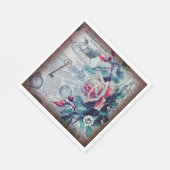 Ontkoppeling van Floral Key Ephemera Servet (Hoek)