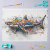 Ontkoppeling van graffiti Art Whale Tissuepapier (Craft)