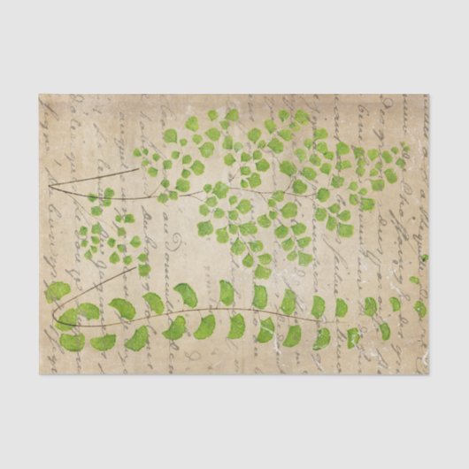 ontkoppeling van groene bloemen tissuepapier (Voorkant)