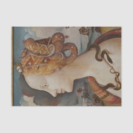 Ontkoppeling van het gezicht van een mooie dame tissuepapier (Voorkant)