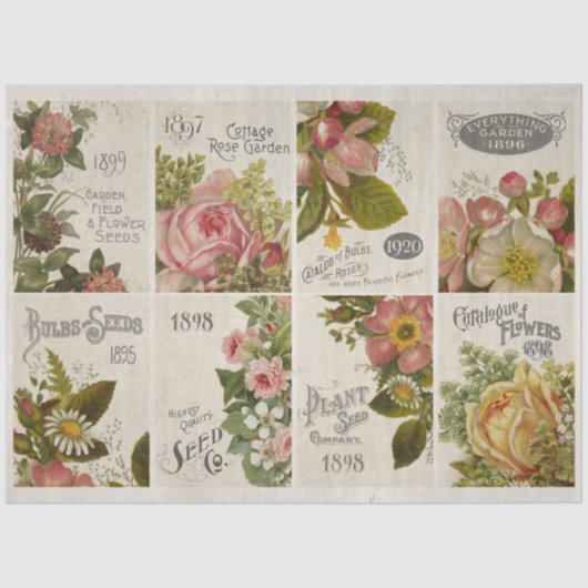  ontkoppeling van het pakket "Floral Seed" Tissuepapier (Voorkant)