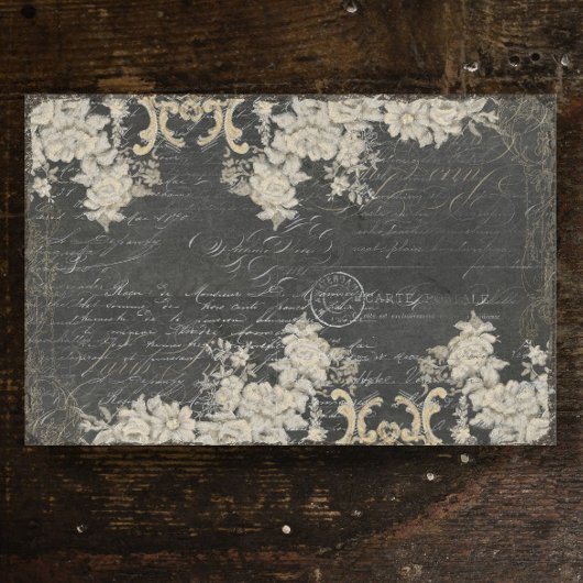 Ontkoppeling van het script Paris Floral Ephemera Tissuepapier