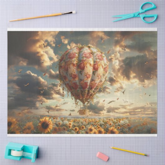 Ontkoppeling van heteluchtballon tissuepapier (Craft)