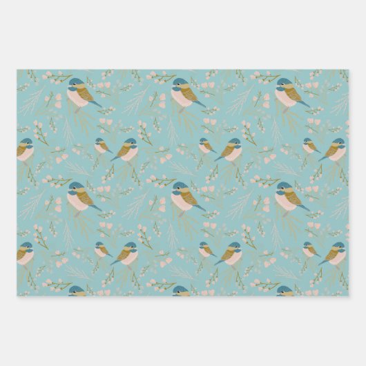 Ontkoppeling van kip en bloem inpakpapier vel (Voorkant 2)