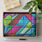 Ontkoppeling van kleurrijke Glazen in lood Tissuepapier (Geschenk)