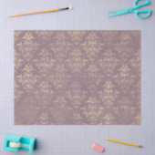 Ontkoppeling van lavender en Gold Damask Tissuepapier (Craft)