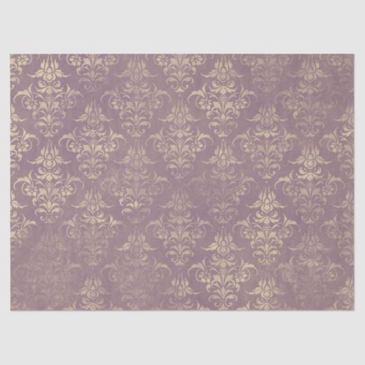 Ontkoppeling van lavender en Gold Damask Tissuepapier (Voorkant)