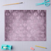 Ontkoppeling van lavender Fleur de Lis Damask Tissuepapier (Craft)