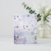 Ontkoppeling van lavender Flowers Briefkaart (Staand voorkant)