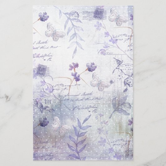 Ontkoppeling van lavender Flowers Briefpapier (Voorkant)