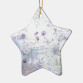 Ontkoppeling van lavender Flowers Keramisch Ornament (Links)