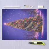 Ontkoppeling van liefdevol gedecormeerde kerstbome tissuepapier (Craft)