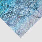 Ontkoppeling van Mermaid Blue Nautical Ocean Waves Tissuepapier (Detail)