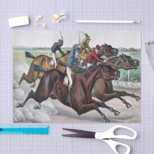 Ontkoppeling van paardenras tissuepapier (Craft)