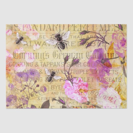 Ontkoppeling van  Rozen en bijen Tissuepapier (Voorkant)