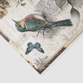 ontkoppeling van Rozen en vogels Tissuepapier (Detail)